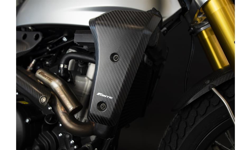 Fantic Motor: Kit Placa Cubreradiador Carbono CAB